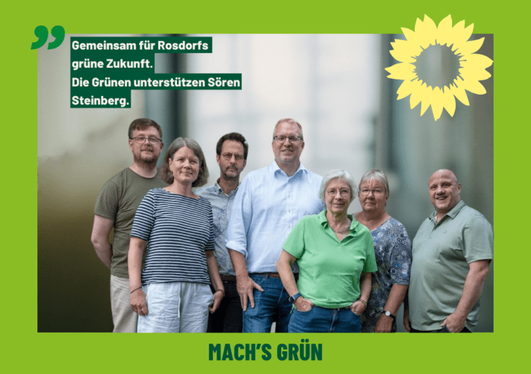 Die Grünen unterstützen Sören Steinberg als Bürgermeisterkandidaten